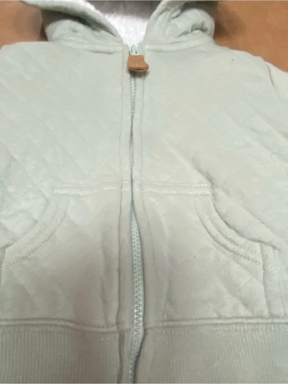 Carter's Mint Green Quilted Hooded Jacket with Sherpa Lining